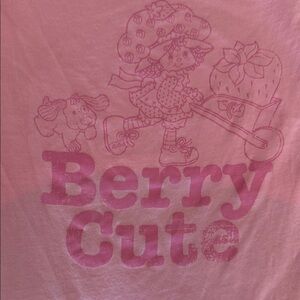 Strawberry Shortcake Berry Cute Adorable Pink Dog Tee
